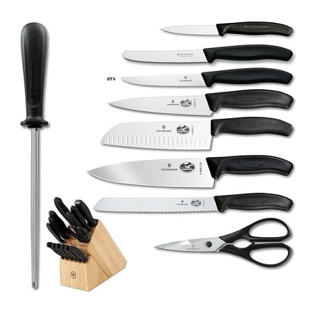 Swiss Army Brands 2024 Victorinox 6.7000.15Us1 Kitchen Swiss Classic Block Sets 15-Piece Block Set Black Packaged VIC-6.7603-X6